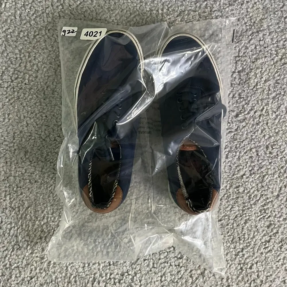 VANS Era 59 C&L‎ Dress Blues Sneakers Mens 7 Casual Boat Shoes Brown Trim NWOT